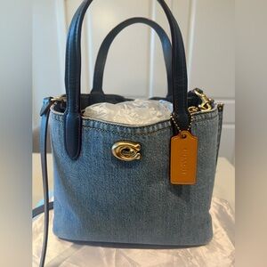 COACH BLUE JEAN DENIM CROSSBODY BAG